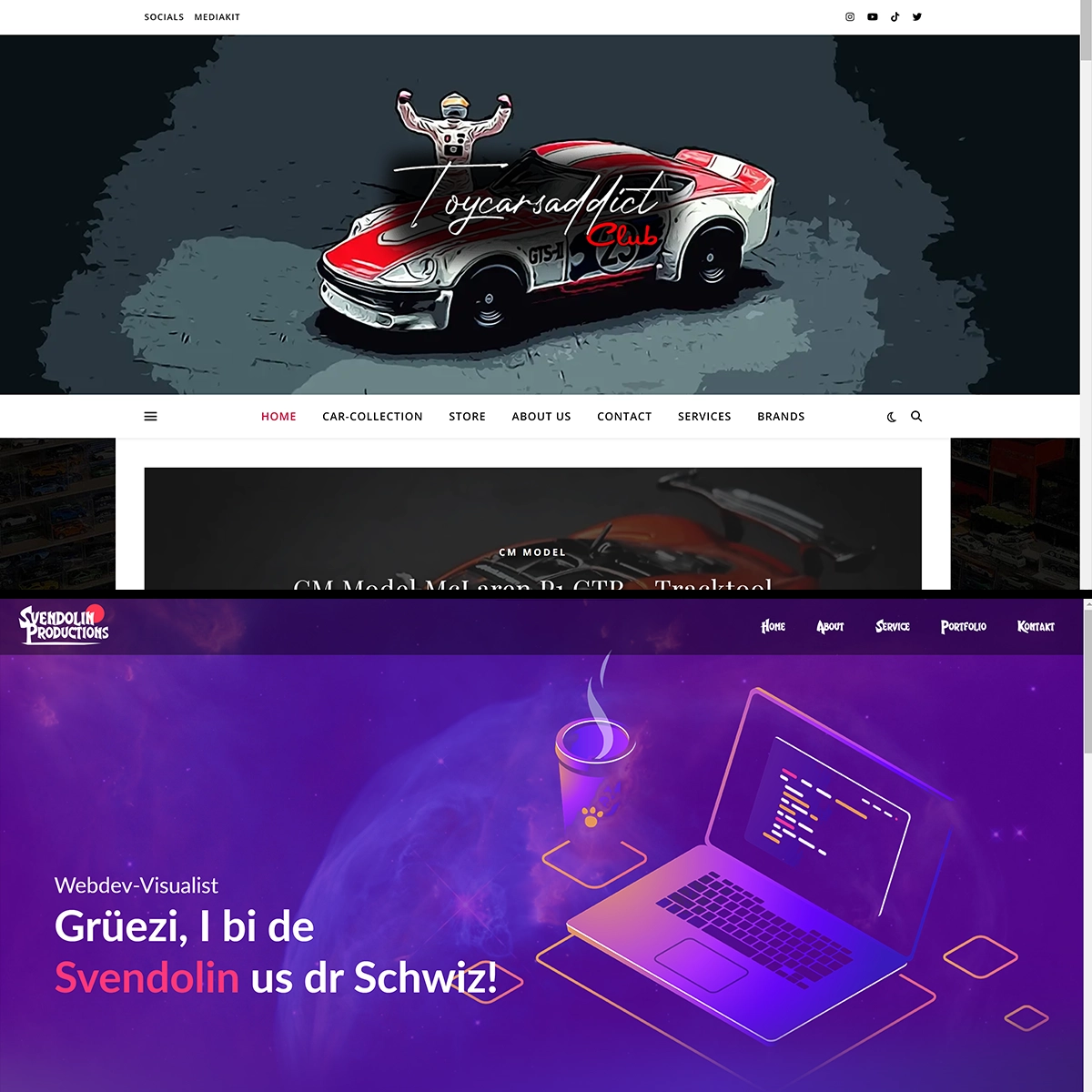 Toycarsaddict.club und svendolin-productions.ch